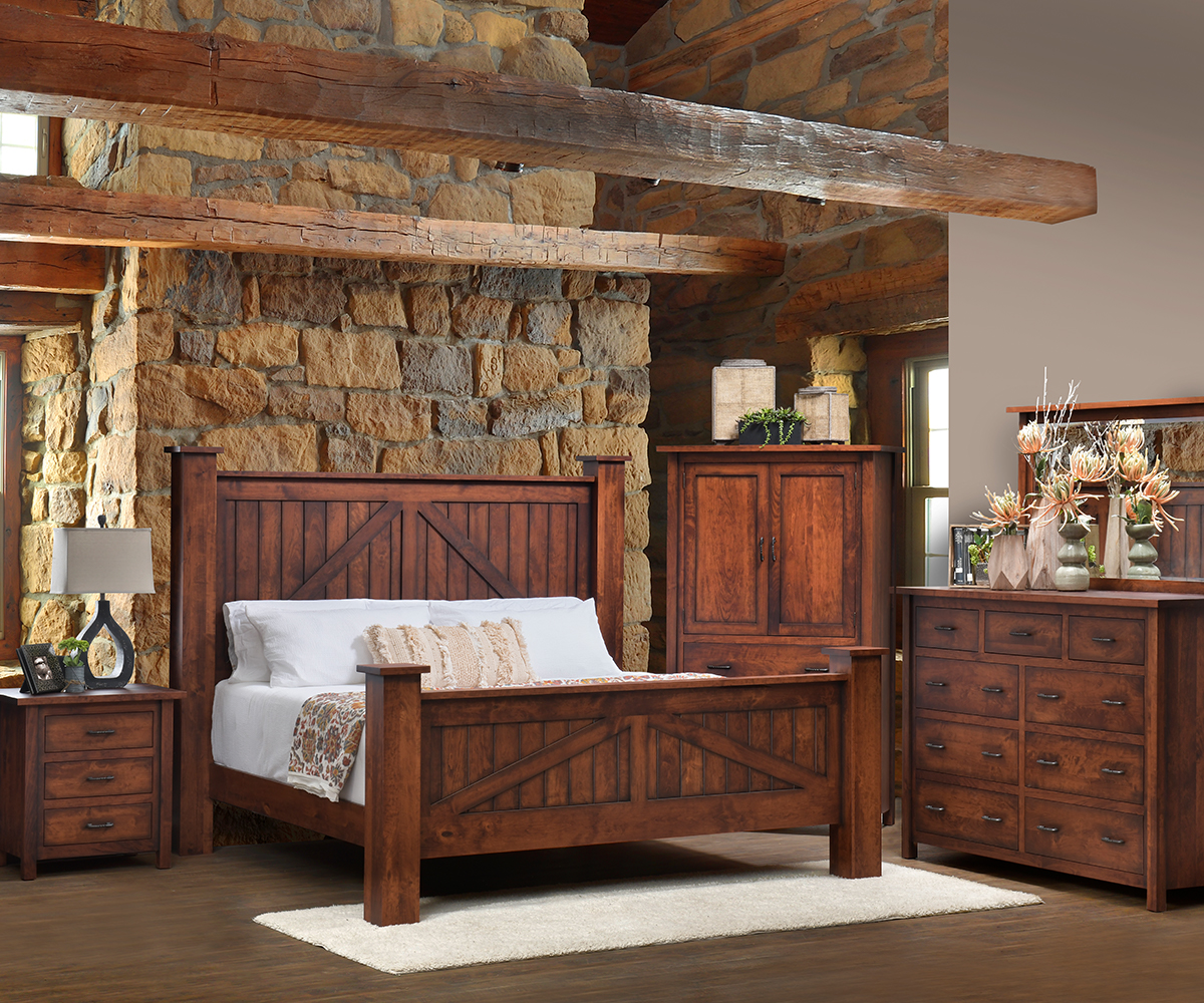 Mountain Lodge Panel Bed With Drawer Units Raised 2" - Image 4