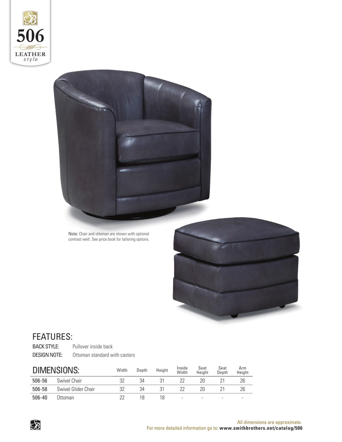 506 Ottoman | Saugerties Furniture